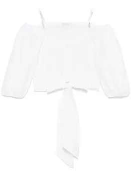 Patrizia Pepe рубашка с поясом, белый