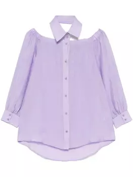 Patrizia Pepe рубашка с вырезами, фиолетовый