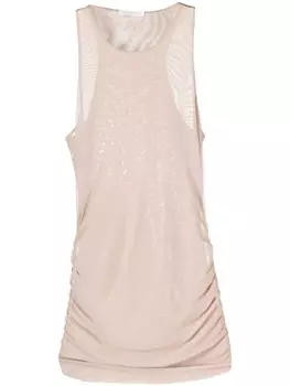 Patrizia Pepe сетчатый топ без рукавов, нейтральный цвет