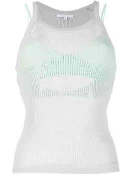 Patrizia Pepe сетчатый топ без рукавов, серый
