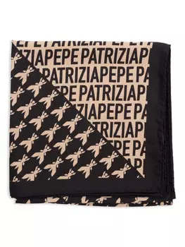 Patrizia Pepe шарф с логотипом, черный