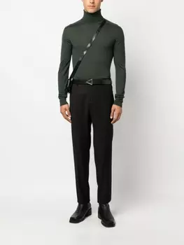 Patrizia Pepe шерстяной джемпер с высоким воротником, зеленый