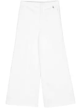 Patrizia Pepe широкие брюки с логотипом, белый