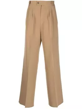 Patrizia Pepe широкие брюки со складками, нейтральный цвет