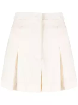 Patrizia Pepe шорты с завышенной талией, нейтральный цвет