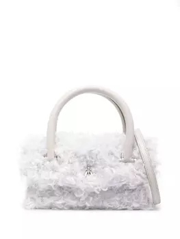 Patrizia Pepe сумка через плечо Fly Bamby с мехом, белый