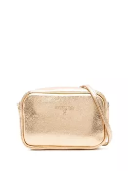 Patrizia Pepe сумка через плечо с эффектом металлик, золотистый