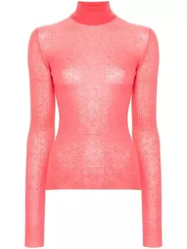 Patrizia Pepe свитер с логотипом, розовый