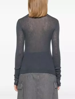 Patrizia Pepe свитер с логотипом, серый