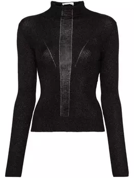 Patrizia Pepe свитер с люрексом, черный