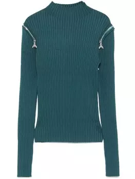 Patrizia Pepe свитер с молниями, синий