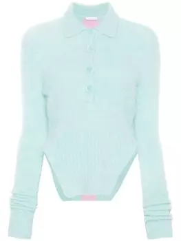 Patrizia Pepe свитер с подвеской-логотипом, синий