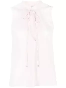 Patrizia Pepe tie-fastening sleeveless blouse, розовый