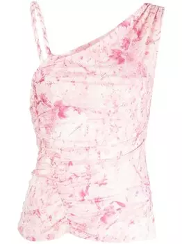 Patrizia Pepe топ асимметричного кроя, розовый