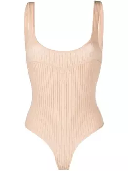 Patrizia Pepe топ из смесовой шерсти с вышивкой, нейтральный цвет