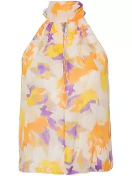 Patrizia Pepe топ с цветочным принтом, оранжевый