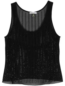 Patrizia Pepe топ с кристаллами, черный