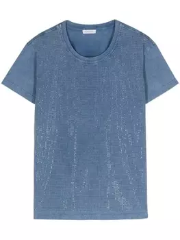 Patrizia Pepe топ со стразами, синий