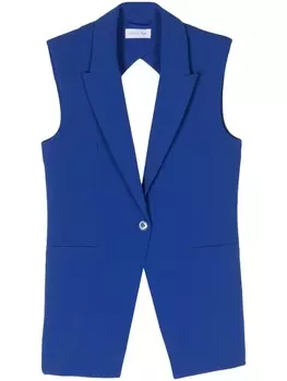 Patrizia Pepe топ строгого кроя с открытой спиной, синий