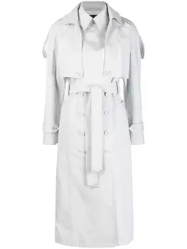 Patrizia Pepe тренч со съемными рукавами, серый