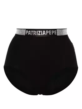 Patrizia Pepe трусы-брифы с кристаллами, черный