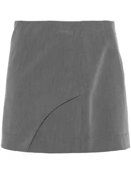 Patrizia Pepe юбка мини с логотипом, серый