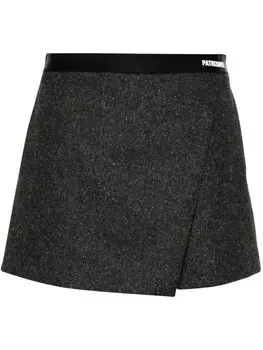 Patrizia Pepe юбка-шорты с логотипом, серый