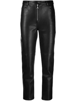 Patrizia Pepe укороченные брюки скинни из искусственной кожи, черный