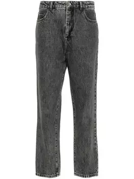 Patrizia Pepe укороченные джинсы с высокой посадкой, серый