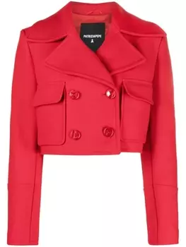 Patrizia Pepe укороченный двубортный жакет, красный