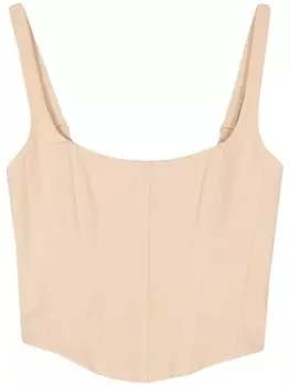 Patrizia Pepe укороченный корсет с шипами, серый