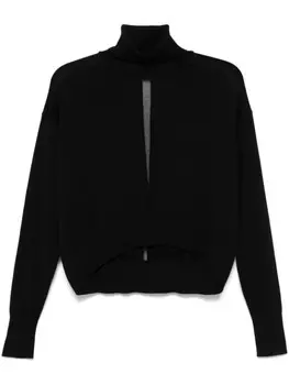 Patrizia Pepe укороченный шерстяной свитер, черный