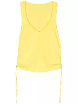 Patrizia Pepe укороченный топ со сборками, желтый