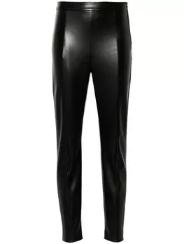 Patrizia Pepe узкие брюки из искусственной кожи, черный