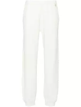 Patrizia Pepe зауженные брюки с отделкой в технике обметывания, белый