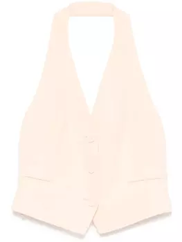 Patrizia Pepe жилет с вырезом халтер, оранжевый