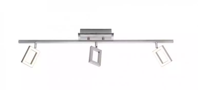 Paul Neuhaus 6959-55 Потолочный светильник Twins 3 x 2,5 Вт, светодиодный, вращающийся и поворотный, алюминий, матовый, серебро