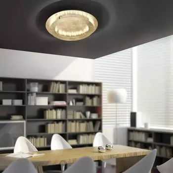 Paul Neuhaus Nevis Светодиодный потолочный светильник из металла золотого цвета, 500 мм