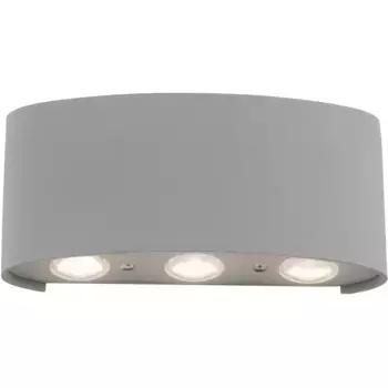 Paul Neuhaus Светодиодный настенный светильник для наружного освещения «Carlo», 6 лампочек, светодиодная панель | Прочно встроенный светодиод, класс защиты IP 54, для использования внутри и снаружи помещений, цвет silberfarben