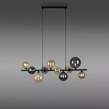 Paul Neuhaus Светодиодный подвесной светильник Popsicle черно-прозрачный и золотой 10x 3W 3000lm G9 10 лампочек, черный