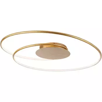 Paul Neuhaus Светодиодный потолочный светильник «NASTRO», 1 лампочка, источник света Светодиодная панель | Светодиод прочно интегрирован, золотой