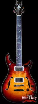 Paul Reed Smith PRS Private Stock #9788 McCarty 594 Hollowbody II Пламенный кленовый гриф из бразильского палисандра Dark Cherry Glow Private Stock #9788 McCarty 594 Hollowbody II Flame Maple Neck Brazilian Rosewood Board Dark Cherry Glow