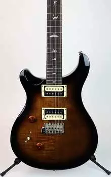 Paul Reed Smith SE Custom 24, левша, черное золото, солнечные лучи PRS Paul Reed Smith SE Custom 24 Left Handed Sunburst