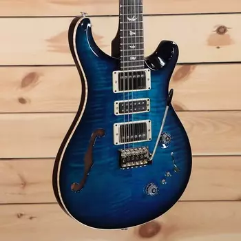 Paul Reed Smith Special Semi-Hollow Custom Color — Aquamarine with Black Burst — 22 0351880 — PLEK'd PRS