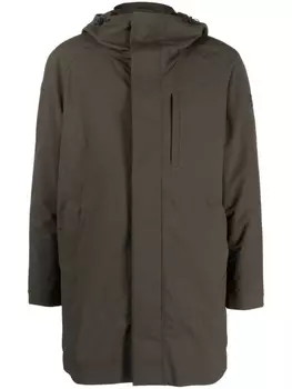 Paul & Shark длинная парка с капюшоном, зеленый