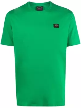 Paul & Shark футболка с нашивкой-логотипом, зеленый