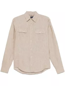 Paul & Shark льняная рубашка, нейтральный