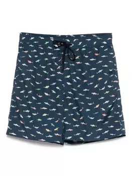 Paul & Shark плавки-шорты с принтом, синий