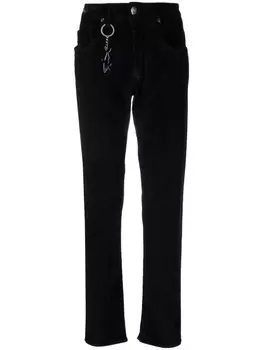 Paul & Shark прямые брюки с подвеской-логотипом, черный