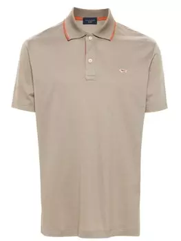 Paul & Shark рубашка поло с логотипом, коричневый